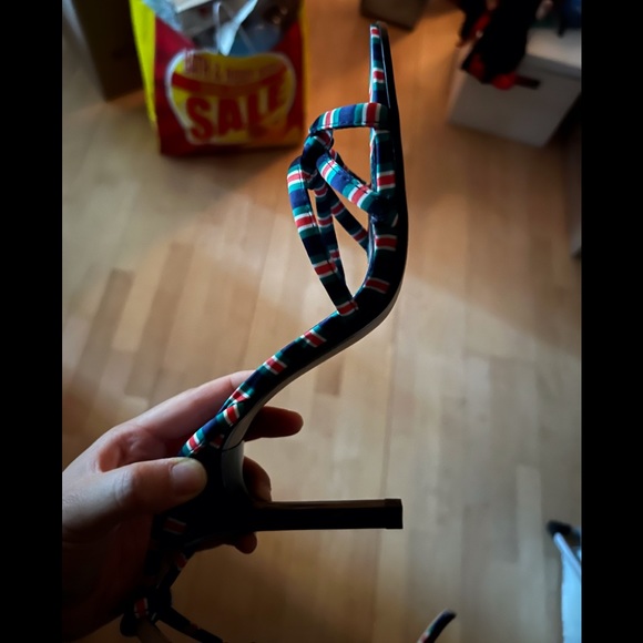 Zara colorful stripe heels - Picture 3 of 4